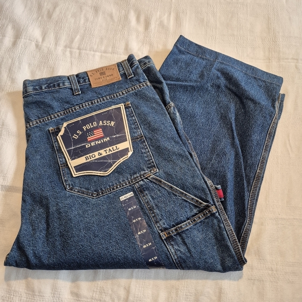 U.S. Polo Assn men's jeans size 48 cut and hemmed to long walking shorts NEW